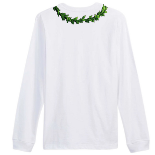 Nature Vines White long-sleeve shirt