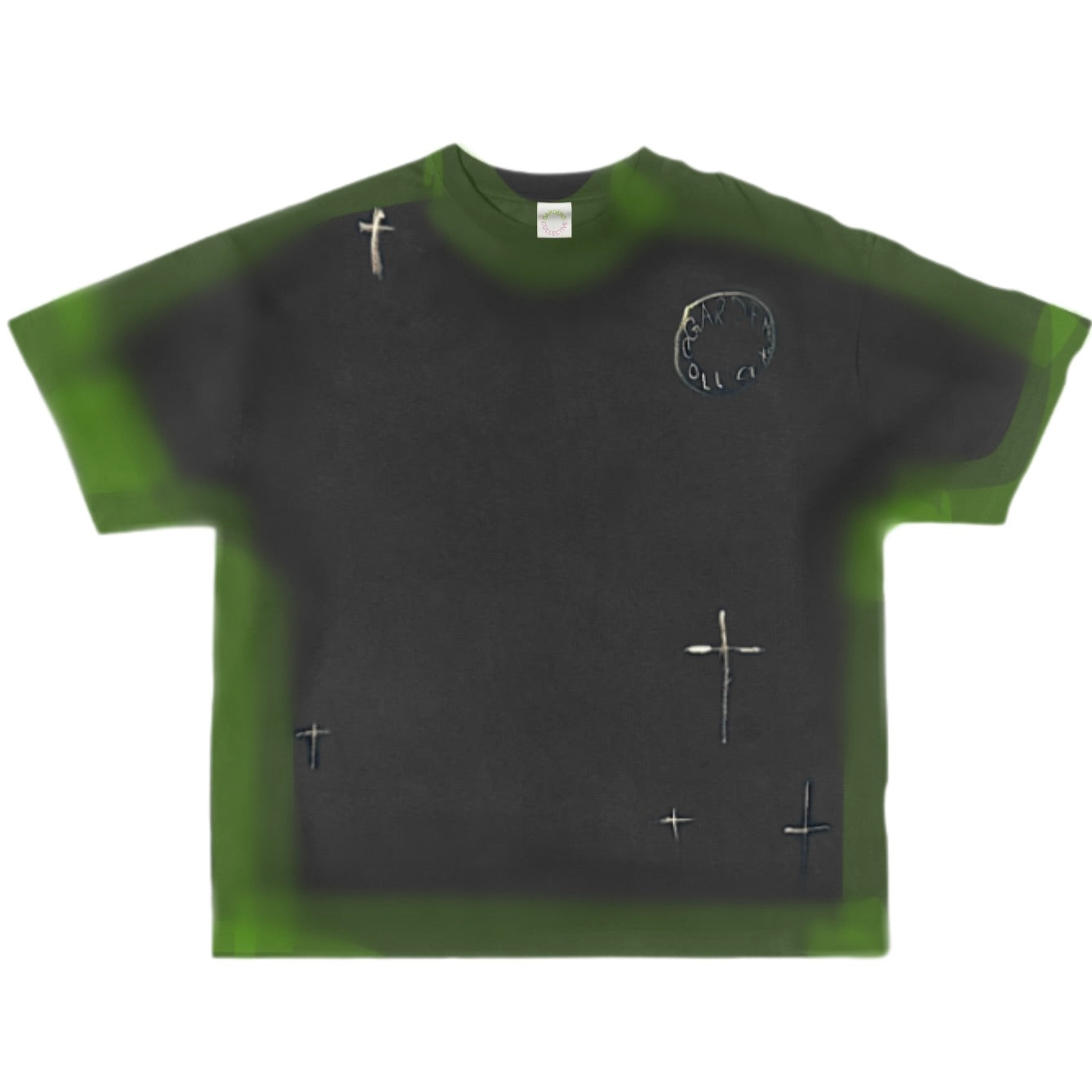 BLEACH SERIES Green Hue Oversized T-shirt in Black