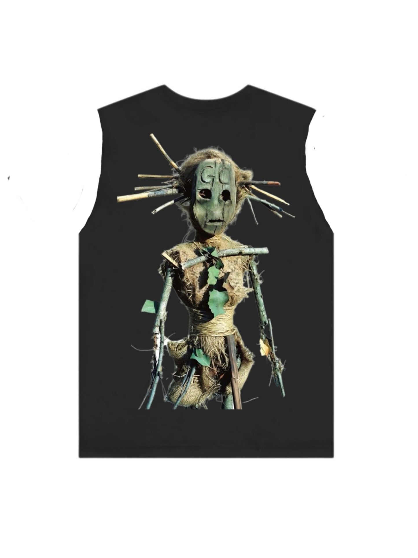 Gardens Collective GREEN VOODOO DOLL Sleeveless Oversized T-shirt