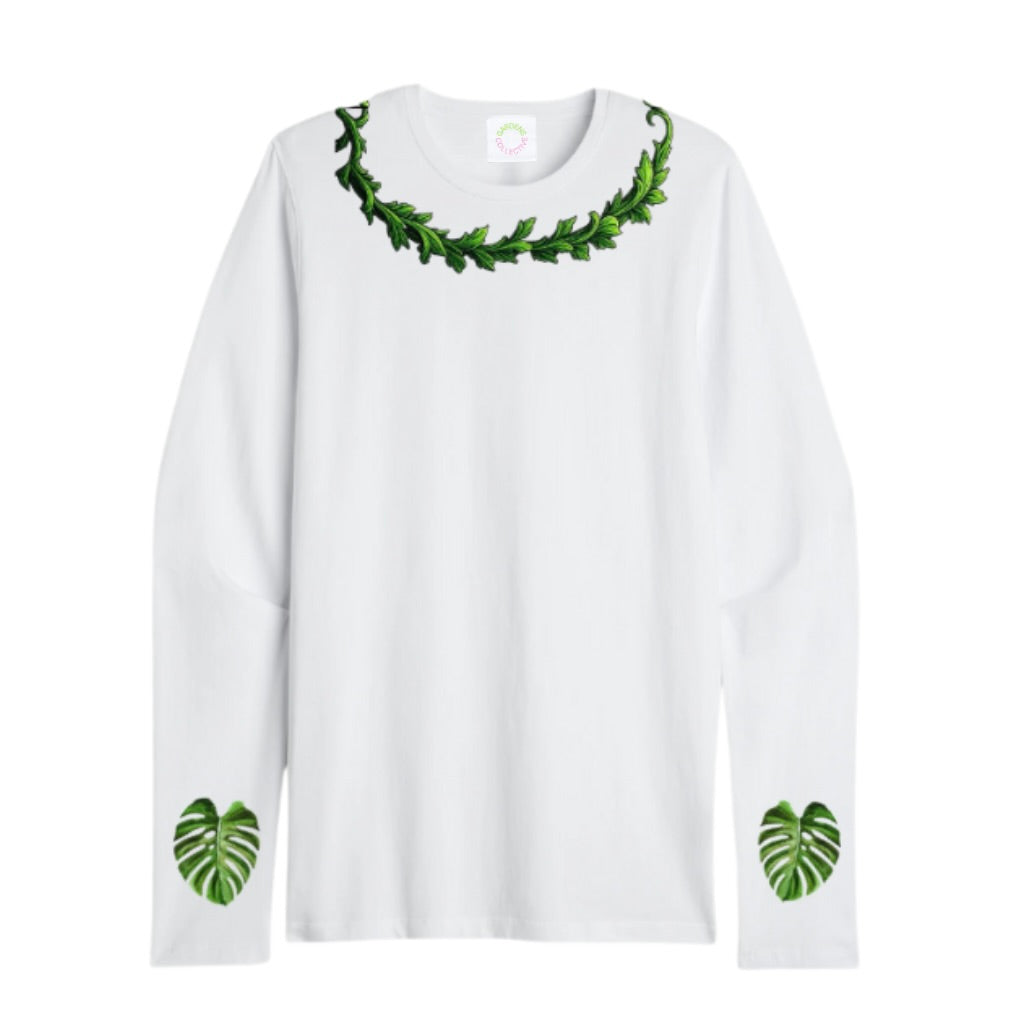Nature Vines White long-sleeve shirt