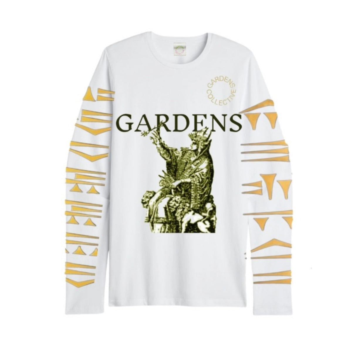 SUMERIAN OVERSIZED LONG SLEEVE T-SHIRT IN WHITE